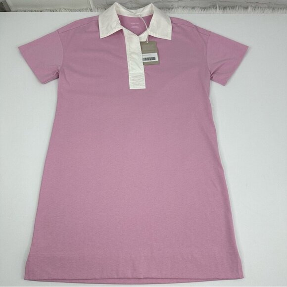 Everlane Women's NWT Mauve Purple The Organic Cotton Polo Shirt Dress S/C40 - Picture 5 of 15